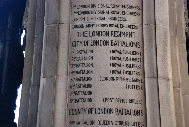 The London Regiment City of London Battlions Cornhill WW1 Memorial 3rd Btn for Arthur Walter Tearle 1881