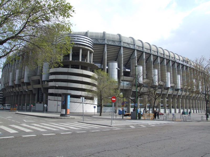 Bernabeu Stadium on Passeo de Castellana