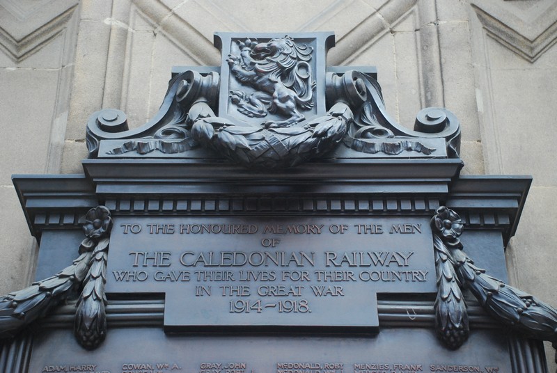 Great War memorial Glasgow Central Station headpiece