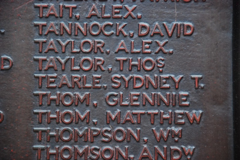 Sydney T Tearle on Glasgow Central Station Great War memorial