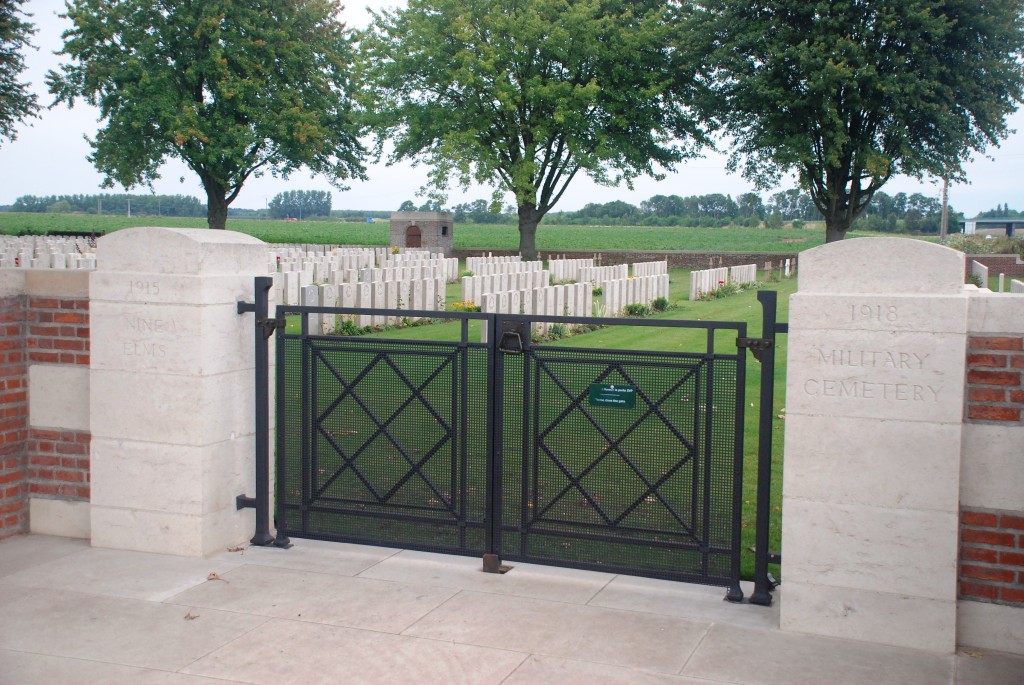 The gate - Nine Elms Military Cemetery