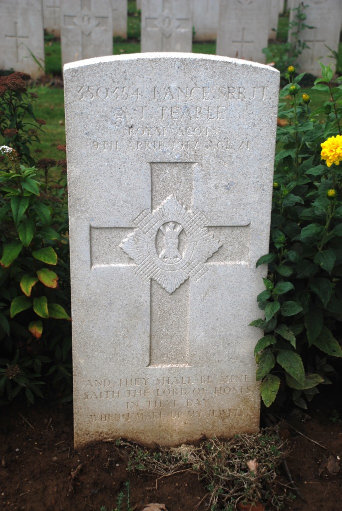 Lance Sergeant S J Tearle Nine Elms Cemetery