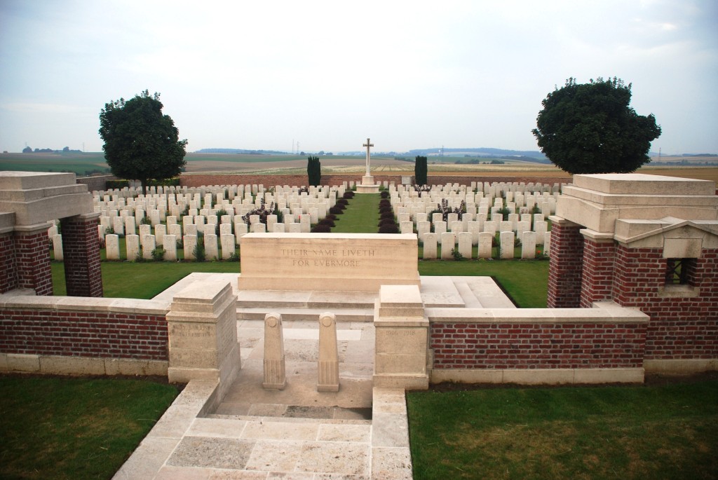 The gate Sailly Saillisel British Cemetery