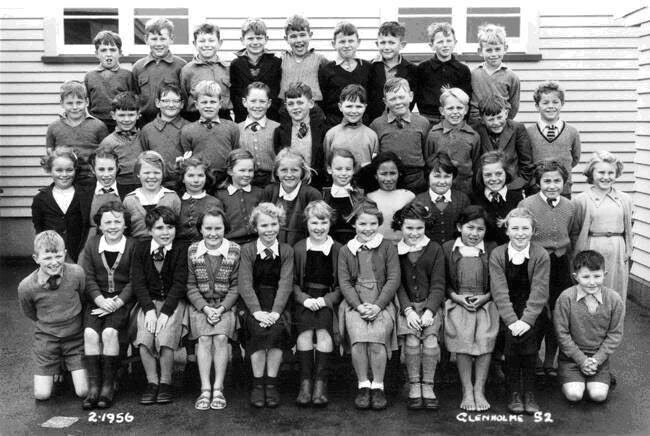 School Days. Glenholme Primary School, Rotorua. I’m 5th from the right, second row down. Nice school. The principal’s name was Mr Bassett. My friends and I spent an awful lot of time on our knees playing marbles in chalk circles on the asphalt, while other boys played rugby or soccer on the school fields.