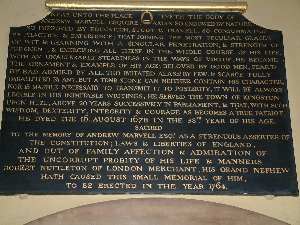 Memorial to Andrew Marvel