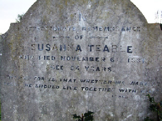 Susanna Tearle, 1827 Dagnall