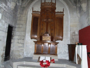 Roll of Honour inside Dunstable Priory Church.