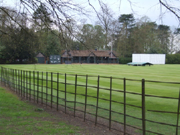 Cricket ground with fence built by Levi