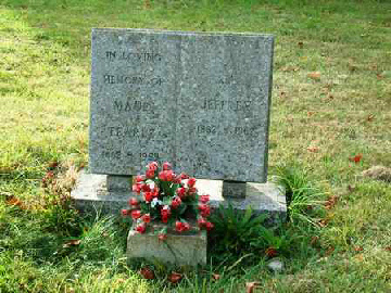 The headstone for Jeffrey, Amos’ first son and his wife, Maud nee Cutler