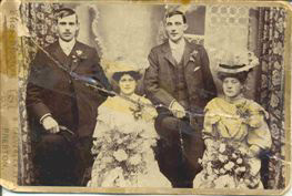 The wedding photograph is of Mary Ann Tearle (the youngest daughter daughter in the photo above) to Henry Gillgrass Parker (couple on the left). This photo was also sent to me by Hazel of Preston