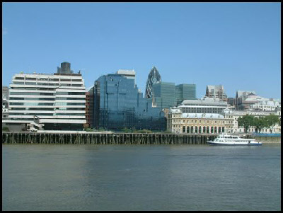 View across the Thames to the City of London.