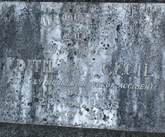 Detail of Edith’s headstone