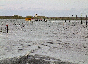 On the causeway to Holy Island