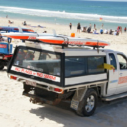 The beach at Surfers Paradise