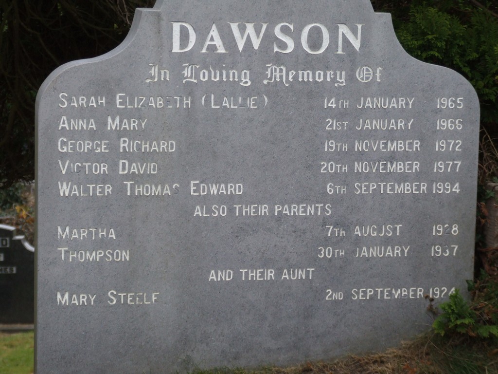 Thompson Dawson headstone.