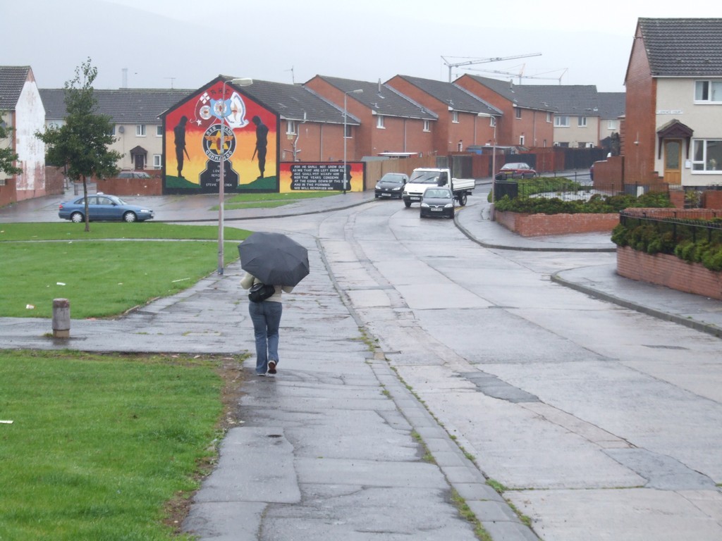 Walking along Old Lodge Road.