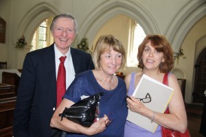 Ewart with Sheila Mould and Geni.