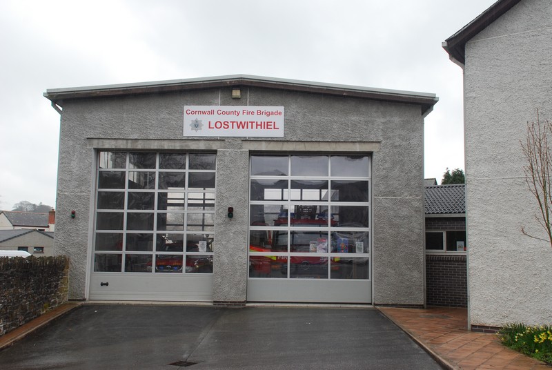 Our last view of Lostwithiel - their new fire station.