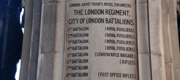 The London Regiment City of London Battlions Cornhill WW1 Memorial 3rd Btn for Arthur Walter Tearle 1881